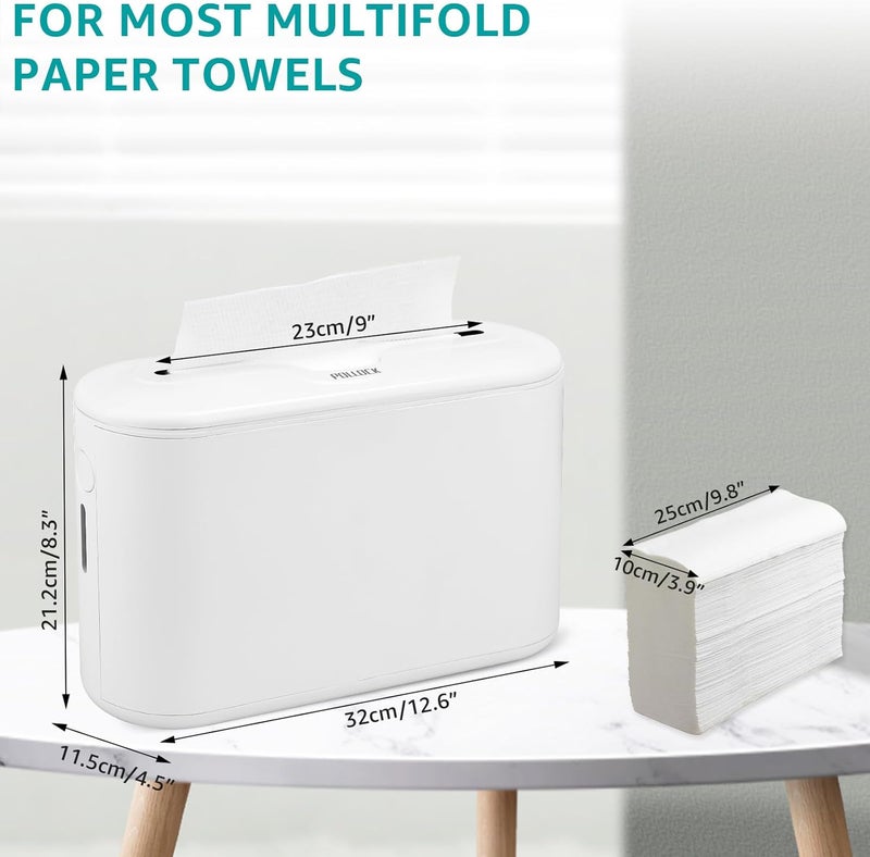pollock Paper Towel Holder Countertop, Commercial Paper Towel Dispenser, Multifold Trifold Z-Fold Paper Towel Dispenser, Hand Towel Dispenser, Napkin Holder Dispenser for Home Kitchen Restaurant - Image 3